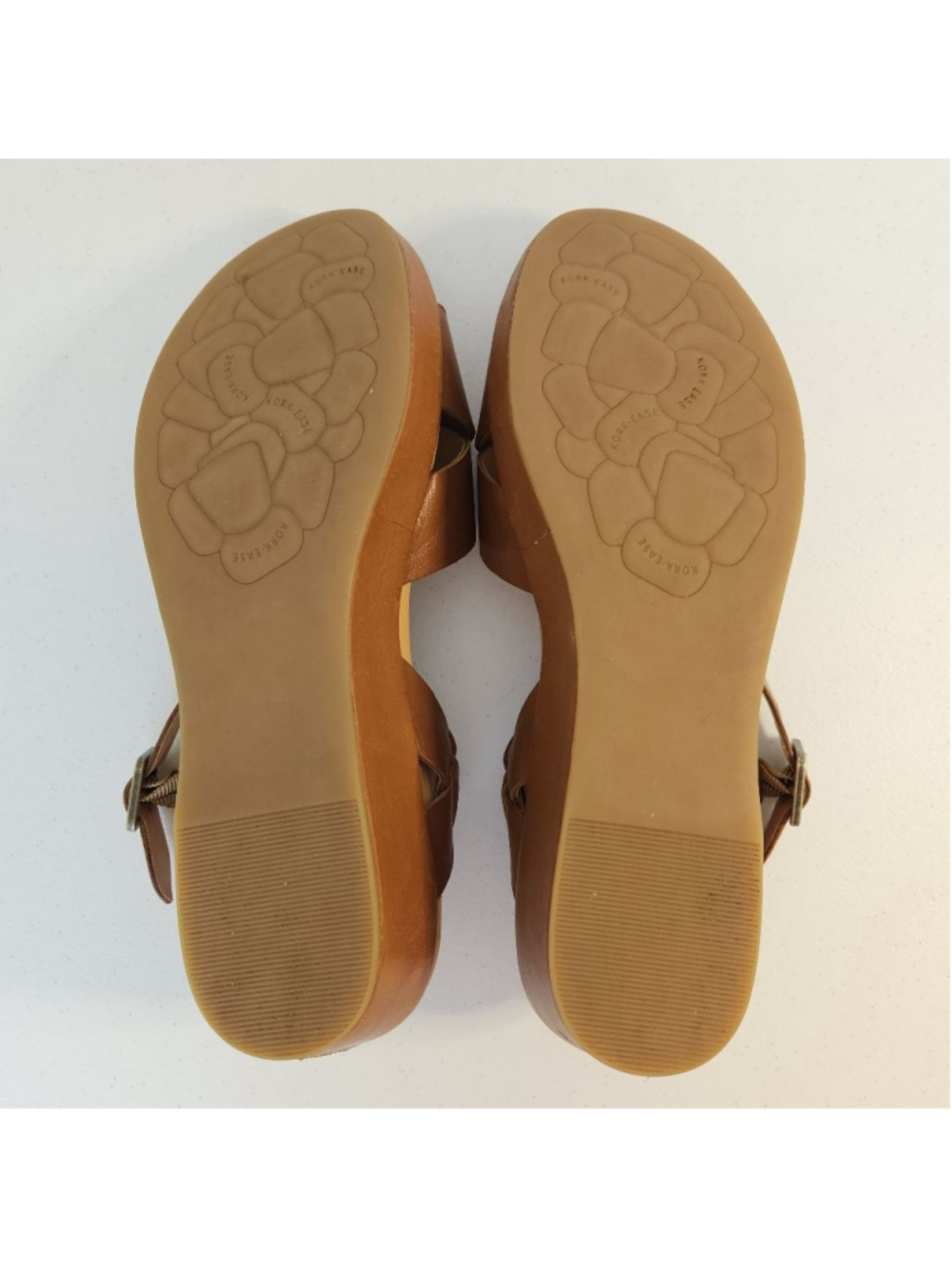 Kork-Ease Myrna 2.0 Rust Brown Leather Wedge Sandals Size 10 - Picture 11 of 12